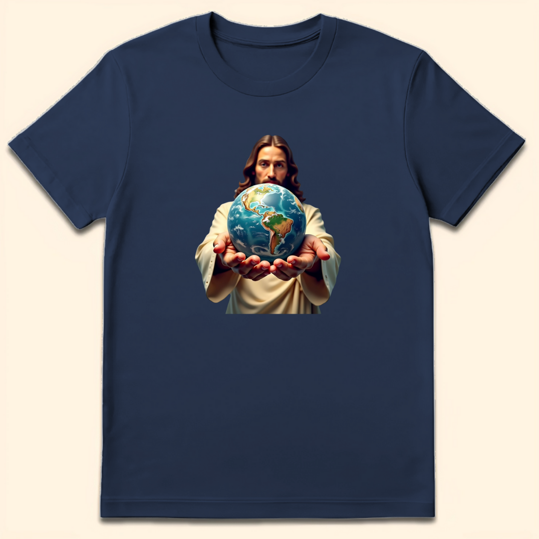 Whole World In His Hands T-Shirt Navy